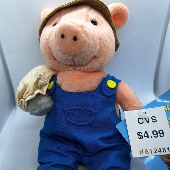 Vintage CVS Peter‎ Cottontail's Friends THIS LITTLE PIGGY Plush 8” With Tag 1998 - Picture 1 of 5